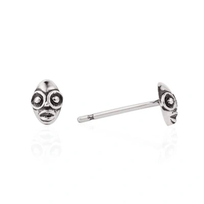 Gucci Tiny Voodoo Ghede Earrings Silver In Metallic