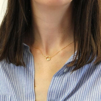 Gucci Halo Necklace White Sapphire & Gold Vermeil