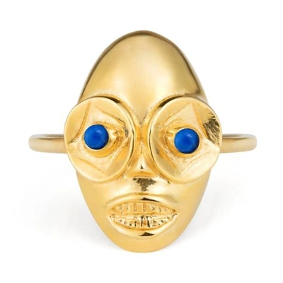 Gucci Voodoo Ghede Ring Gold & Lapis Lazuli