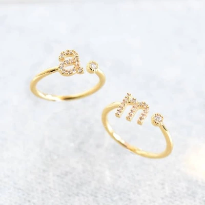 Shop Astrid & Miyu Gold Initial Z Ring