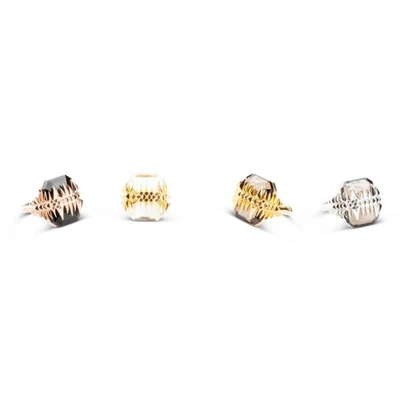 Gucci Black Sea Glacier Ring Rose Gold & Smoky Topaz