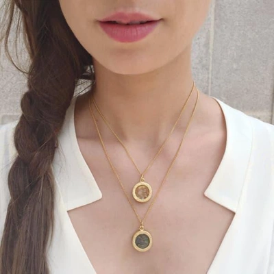 Shop Rachel Jackson London Amulet Birthstone Necklace Gold March