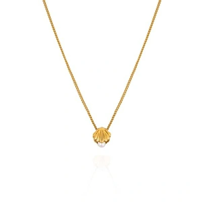Gucci Mini Shell & Pearl Necklace – Gold Vermeil