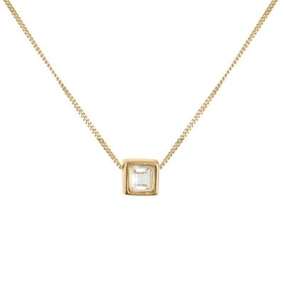 Gucci White Tourmaline Square Cut Necklace