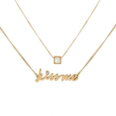 Gucci White Tourmaline Square Cut Necklace