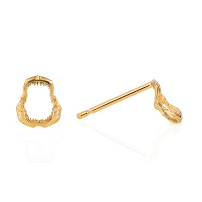 Gucci Shark Jawbone Earrings Gold Vermeil