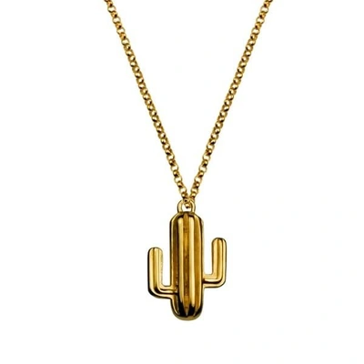Gucci Large Gold Vermeil Cactus Necklace