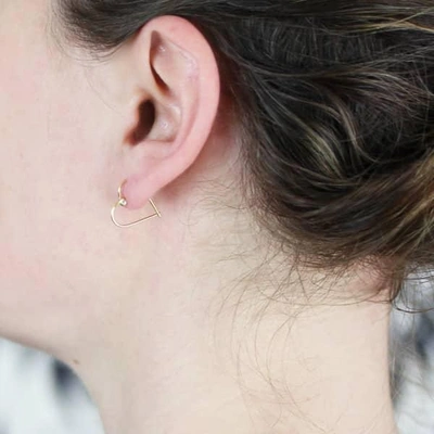 Gucci Heart Hoop Earrings - Diamonds & Gold