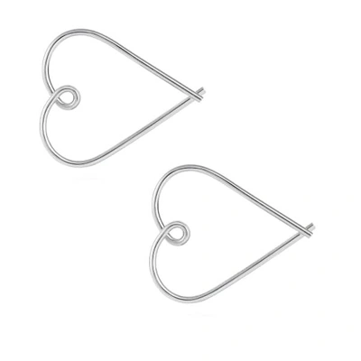Gucci Heart Hoop Earrings - Silver