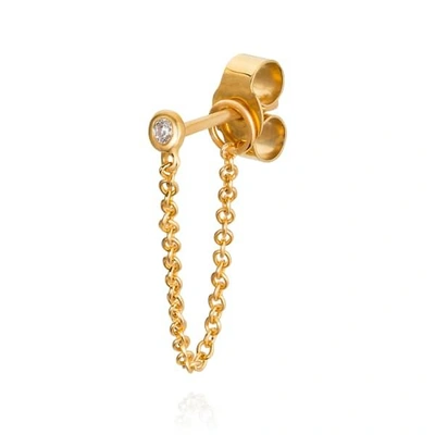 Gucci Diamond And Chain Stud Earring