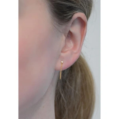 Gucci Diamond And Chain Stud Earring