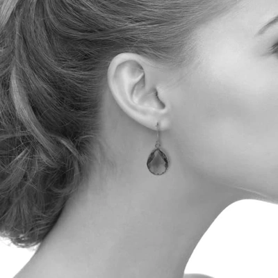 Latelita London Petite Drop Earring Sapphire Hydro Rosegold