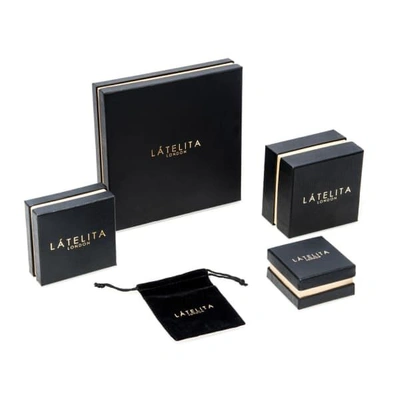 Latelita London Petite Drop Earring Sapphire Hydro Rosegold