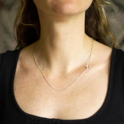 Gucci Swallow Necklace Silver