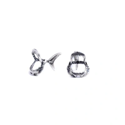 Gucci Shark Jawbone Cufflinks Silver