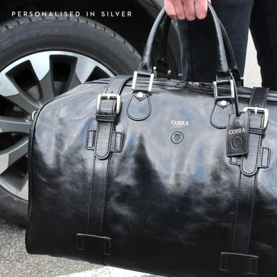 Maxwell Scott Bags - Black High Quality Luggage Bag
