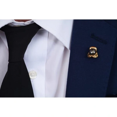 Gucci Shark Jawbone Tie Pin Pearl & Gold