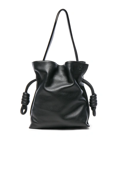 Shop Loewe Flamenco Knot Bag In Black.