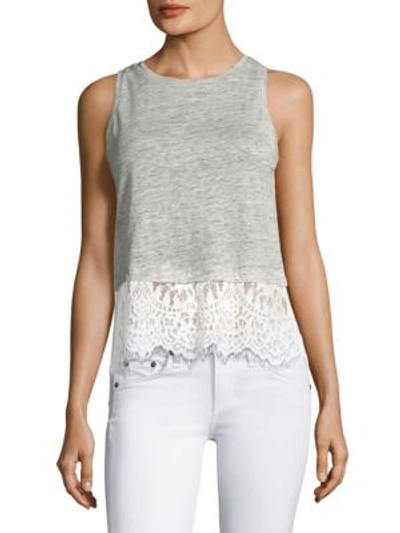 Generation Love Frances Back-button Tank In Gray