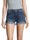 7 For All Mankind Roll Up Shorts In Ellies Heather