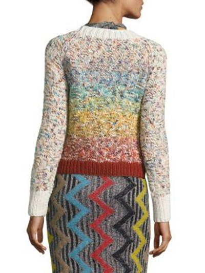 Shop Missoni Knit Wool-blend Pullover In Multi Degrade