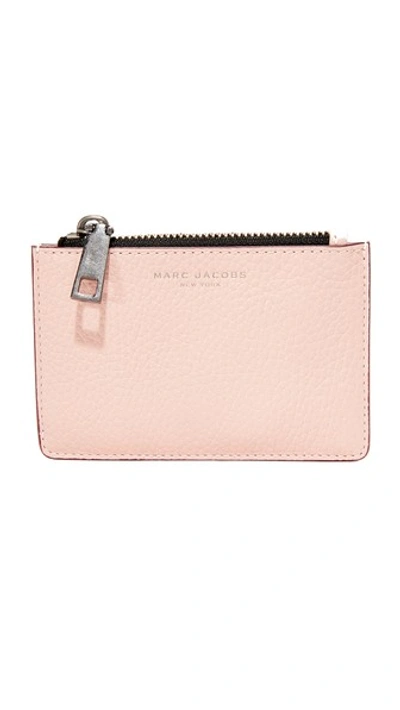 Shop Marc Jacobs Top Zip Multi Wallet In Pale Pink