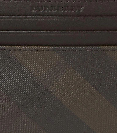 Shop Burberry Smoke Check Leather Cardholder In Harrods
