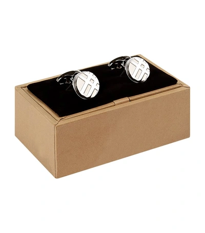 Shop Burberry Check Embossed Cufflinks In Harrods