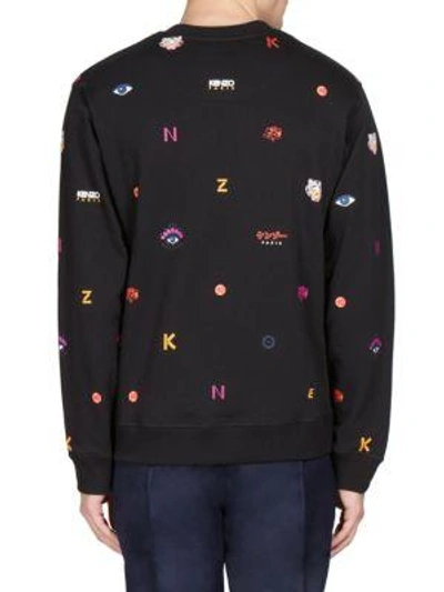 Shop Kenzo Allover Print Sweatshirt In Black