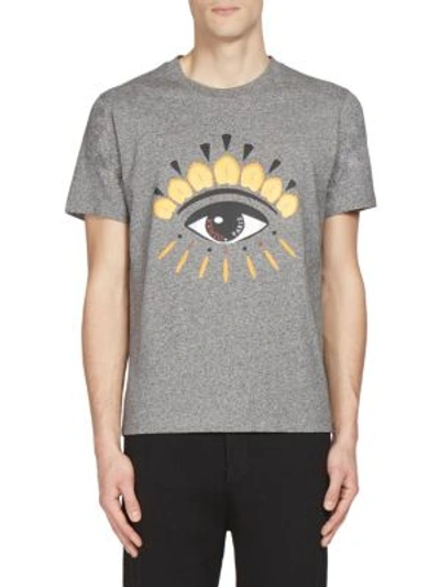 Shop Kenzo Eye-print Tee In Anthracite