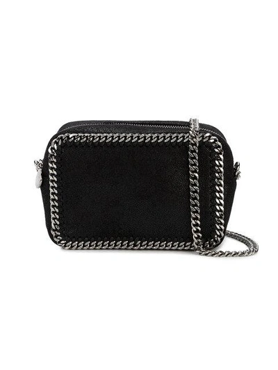 Shop Stella Mccartney Mini Black Falabella Camera Bag In 1000black