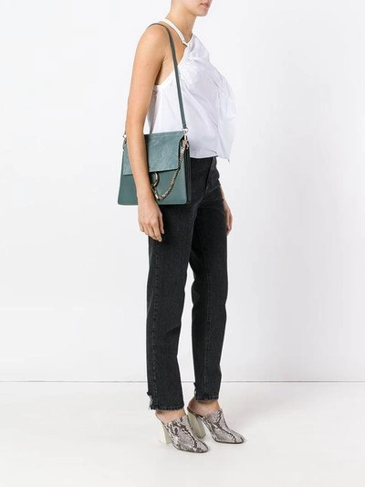Shop Chloé Faye Shoulder Bag In Blue