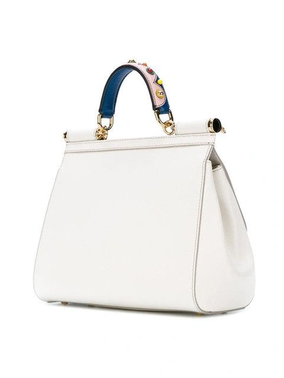 Shop Dolce & Gabbana Medium Sicily Shoulder Bag - White