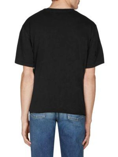 Shop Saint Laurent Slow Rising Logo-print Tee In Black-multi