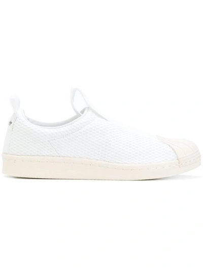 Shop Adidas Originals Superstar Slip-on Sneakers In White