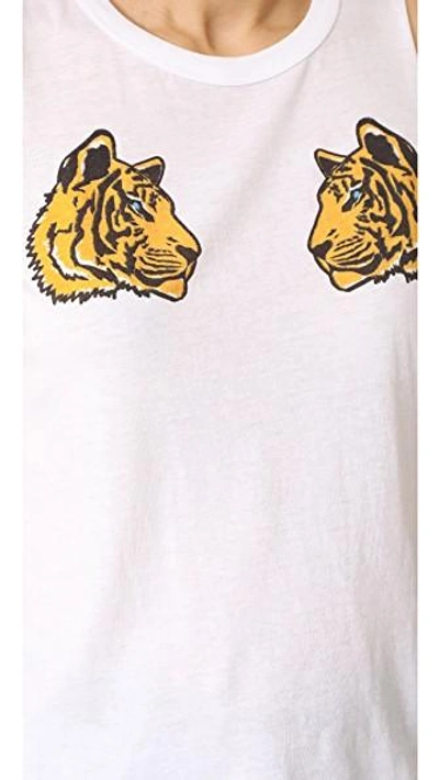 Shop Chaser Reflected Tiger Faces Tank In White