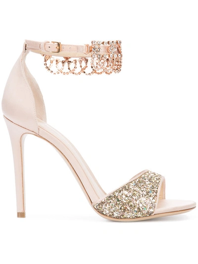 Shop Monique Lhuillier Glitter Sandals