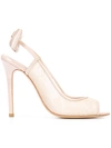 MONIQUE LHUILLIER LACE PEEP-TOE PUMPS,ARABELLA917202NUDE12083980