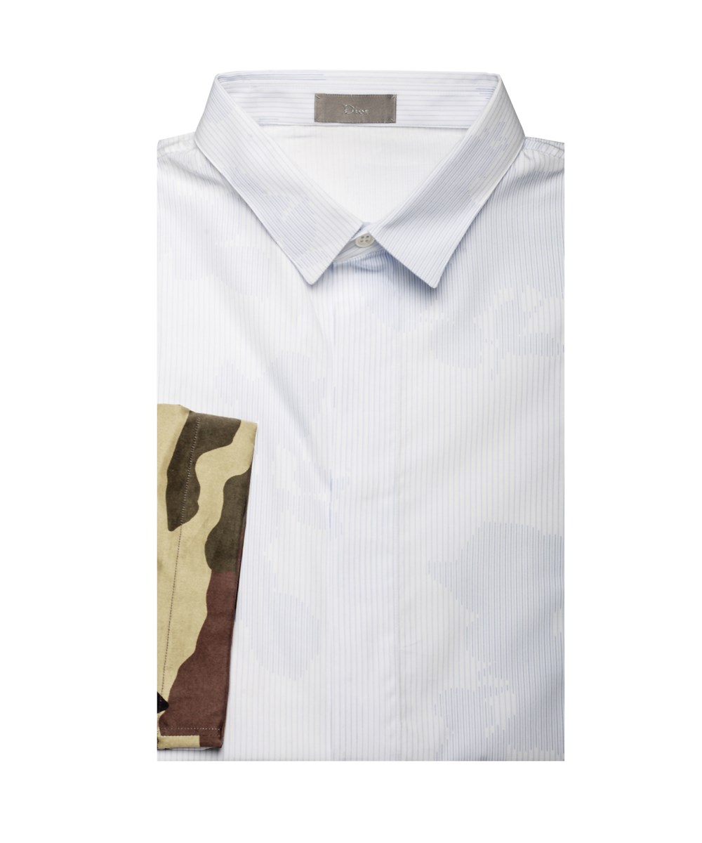 white camo dress shirt