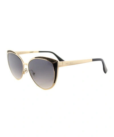 Jimmy Choo 56mm Cat Eye Sunglasses - Rose Gold
