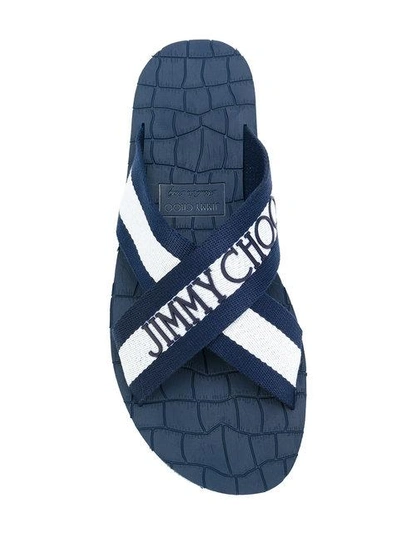 Shop Jimmy Choo Branded Flip Flops - Blue