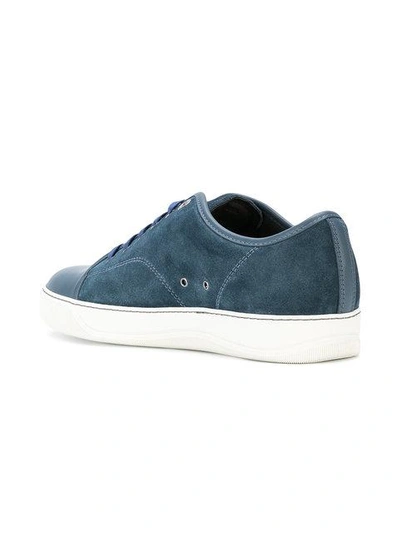 Shop Lanvin Toe-capped Sneakers - Blue