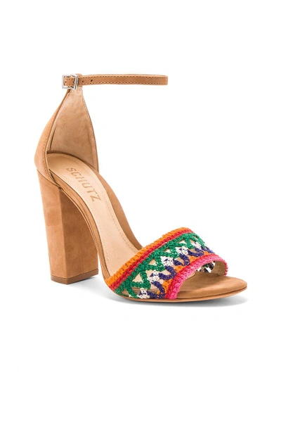 Shop Schutz Joannas Heel In Desert & Multi