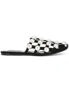 Alexander Wang Amelia Studded Suede Slippers In Black