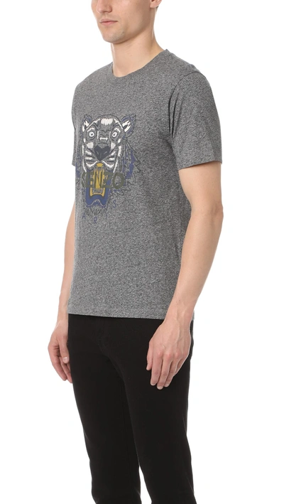Shop Kenzo Tiger Tee In Anthracite