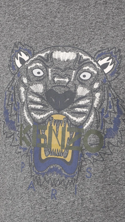 Shop Kenzo Tiger Tee In Anthracite