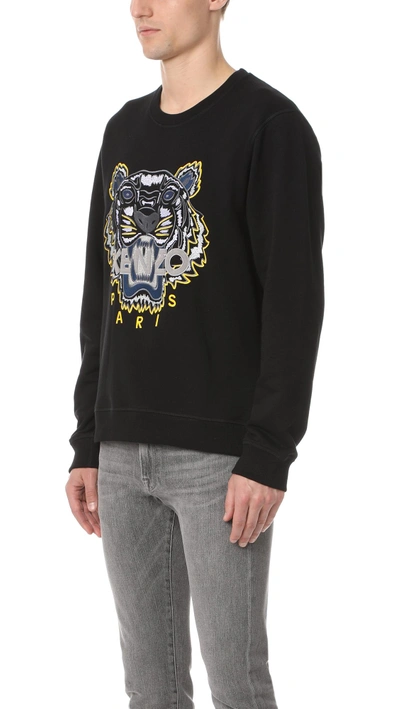 Shop Kenzo Tiger Crew Sweater In Black