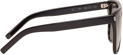 Shop Saint Laurent Black Sl 01 Sunglasses In 001 Black
