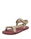 VALENTINO GARAVANI ROCKSTUD SPORT SANDAL, TAN