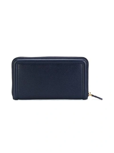 Shop Ferragamo Zip Purse In Blue